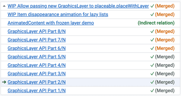 PRs to enable the new rememberGraphicsLayer API