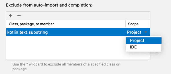 Auto import scope