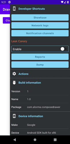 Compose Debug Drawer
