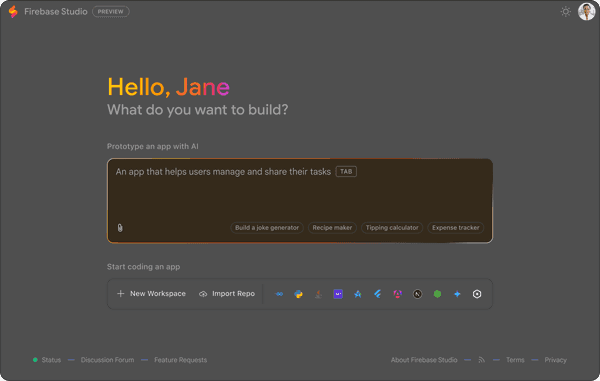 Firebase Studio Demo