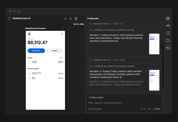 Firebender is especially focused on Android specific workflows